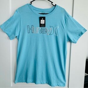 Men's NWT Hurley Aua Blue SS T-shirt w/Logo Size Med